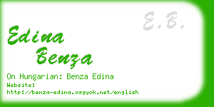 edina benza business card